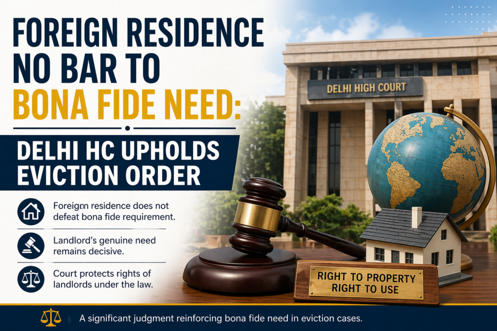 Foreign Residence No Bar to Bona Fide Need: Delhi High Court Clarifies Landlord Rights